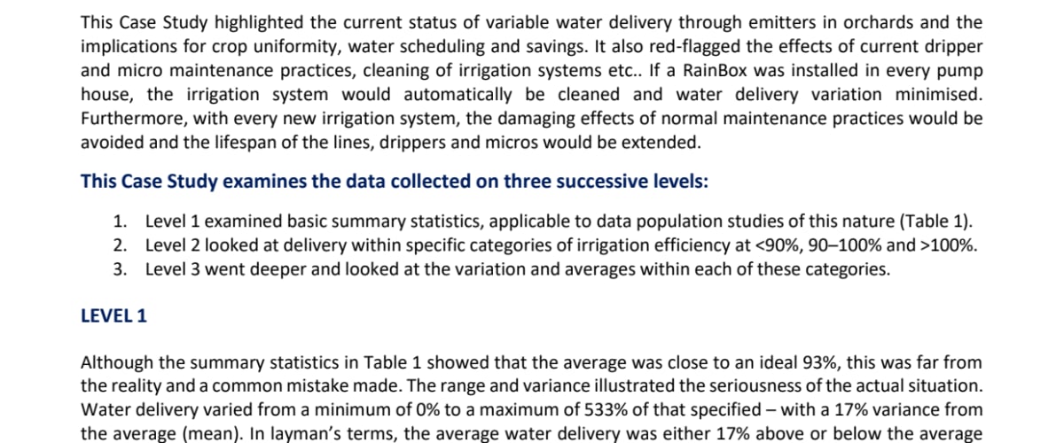 AgriWater Treatment for Efficient Water Delivery in Drip and Micro Irrigation Systems