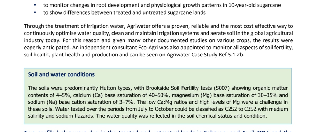 Observations and Results on Sugarcane
