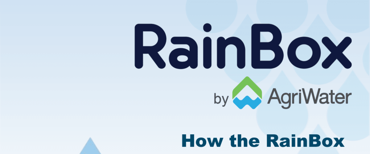 How does the RainBox system treat high salt content in irrigation water and soil?