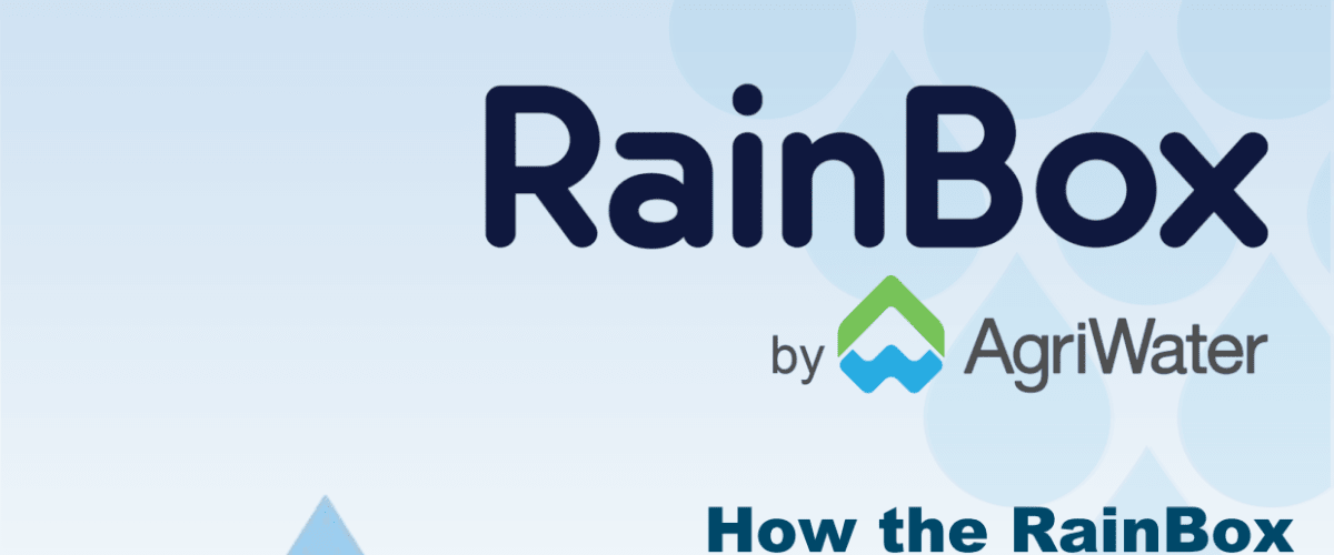 How does the RainBox system treat high carbonate and bicarbonate content in irrigation water?